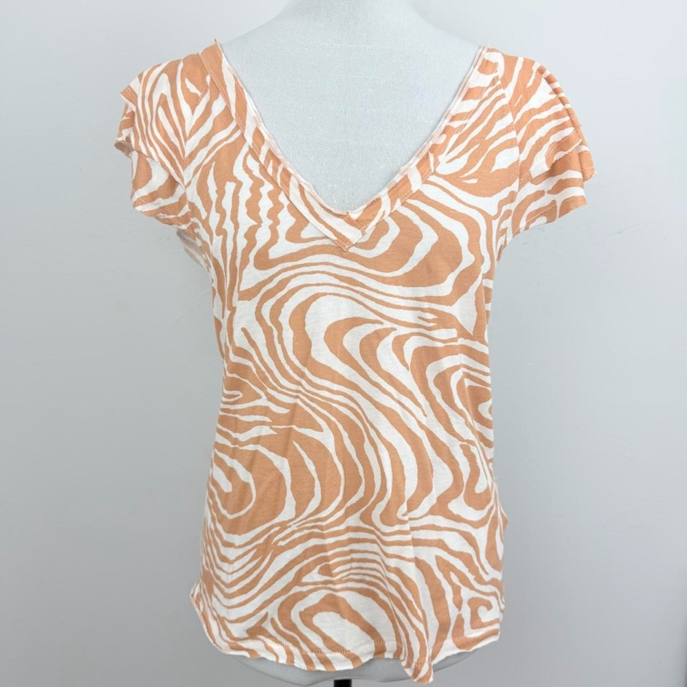 Anthropologie Maeve Catie Ruffle-Sleeved Tee - Picture 4 of 8
